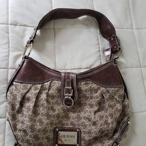 Guess logo satchel handbag